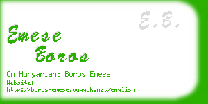 emese boros business card